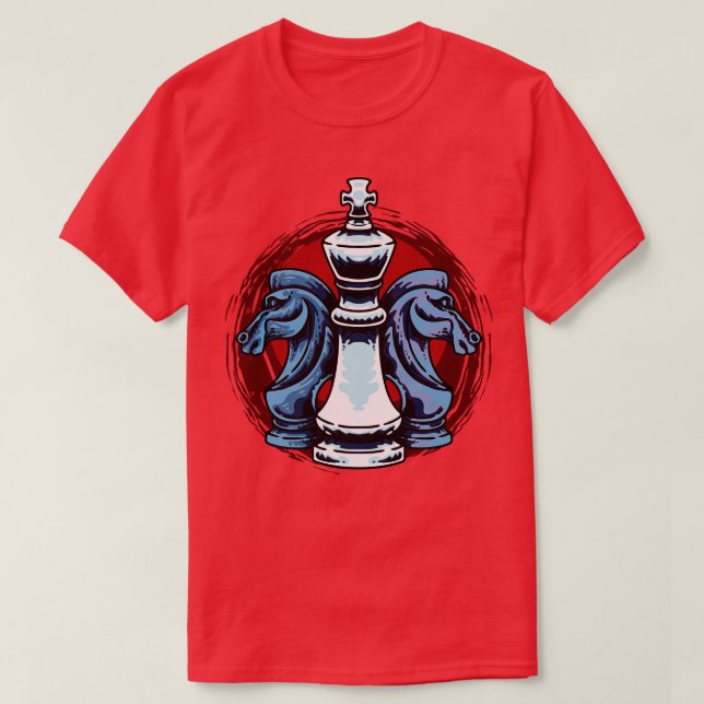 Camiseta Jugadores De Ajedrez King Y Knight Chess (Diseño del anverso)