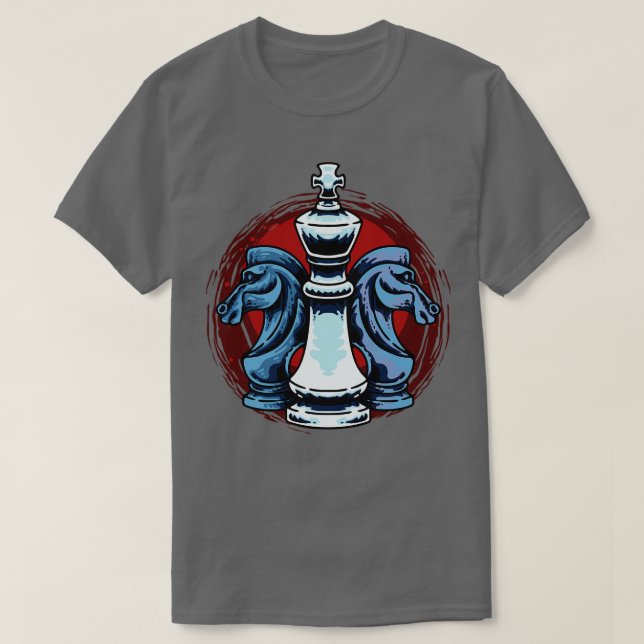Camiseta Jugadores De Ajedrez King Y Knight Chess (Diseño del anverso)