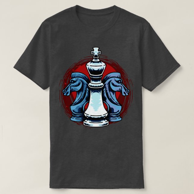 Camiseta Jugadores De Ajedrez King Y Knight Chess (Diseño del anverso)
