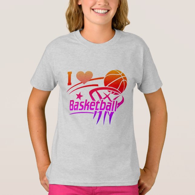 Camiseta Jugadores de baloncesto, me encanta el baloncesto, (Anverso)