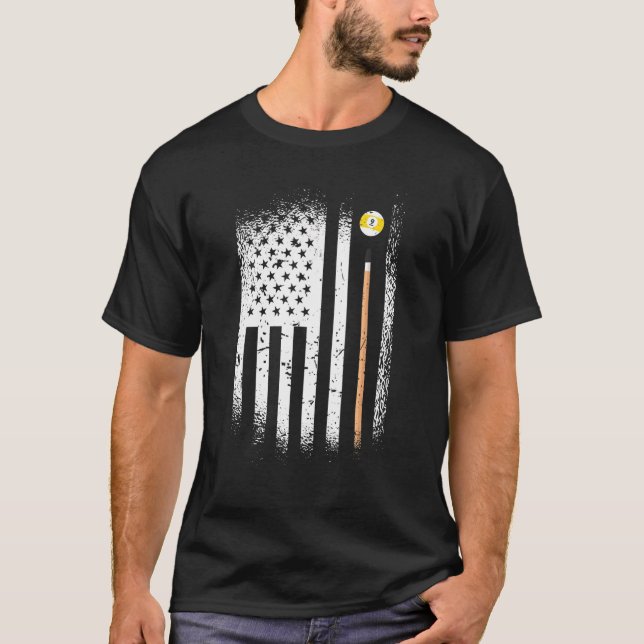 Camiseta Jugadores De Billiard De Usa Snooker 9 Balls 8 Bal (Anverso)