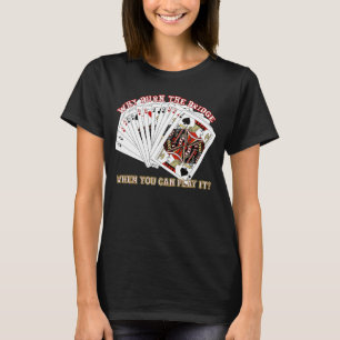 Camiseta Jugadores de cartas en puente Hombres sarcásticos 