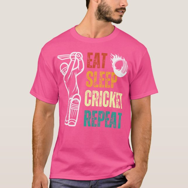 Camiseta Jugadores de críquet repiten el sueño (Anverso)
