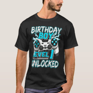 Camiseta Jugadores de cumpleaños de videojuegos de nivel 1