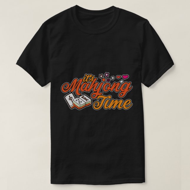 Camiseta Jugadores de Cute Mahjong es amor Mahjong Time Mah (Diseño del anverso)
