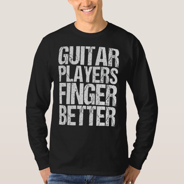 Camiseta Jugadores De Guitarra De Hombres Mejor Como Guitar (Anverso)