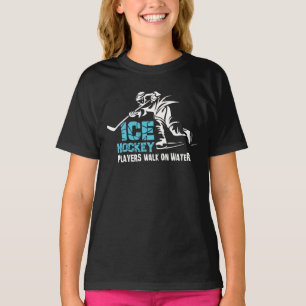 Camiseta Jugadores De Hockey Sobre Hielo Caminan Por El Agu