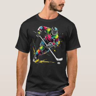 Camiseta Jugadores de Hockey sobre Hielo Coloridos Niños y