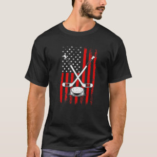 Camiseta Jugadores De Hockey Sobre Hielo De La Bandera Esta