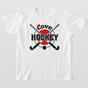 Camiseta Jugadores de hockey sobre hierba y palillos cruzad
