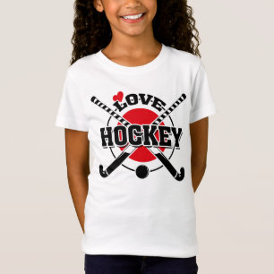 Camiseta Jugadores de hockey sobre hierba y palillos cruzad