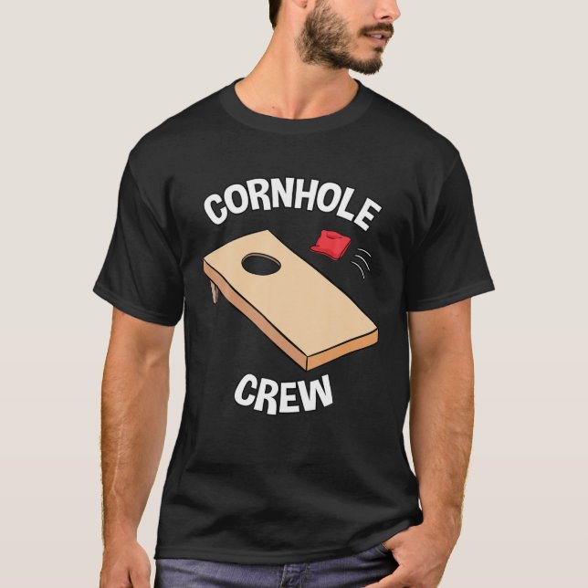 Camiseta Jugadores de la tripulación de Cornhole Baggo Bean (Anverso)