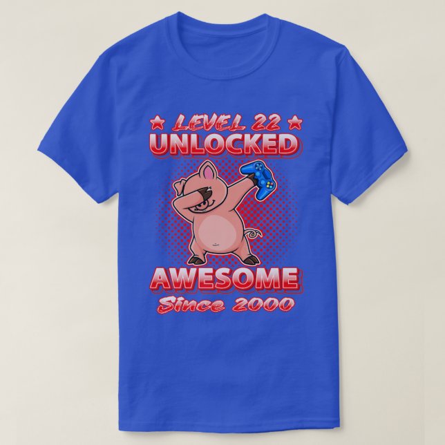 Camiseta Jugadores de nivel 22 desbloqueados nacen 2000 Cer (Diseño del anverso)