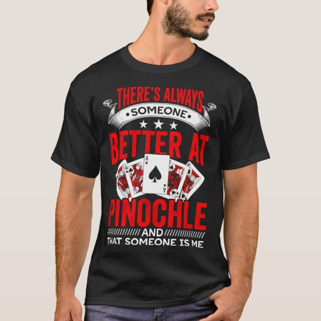 Camiseta Jugadores de Pinochle Pinochle Sports Casino Card  (Anverso)