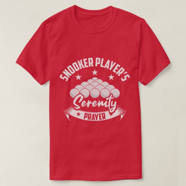 Camiseta Jugadores de Snooker Serenity Prayer Billiard Snoo (Diseño del anverso)