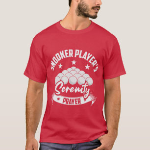 Camiseta Jugadores de Snooker Serenity Prayer Billiard Snoo