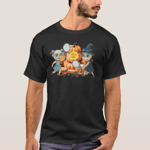 Camiseta Jugadores de tenis con tema de Halloween sostienen
