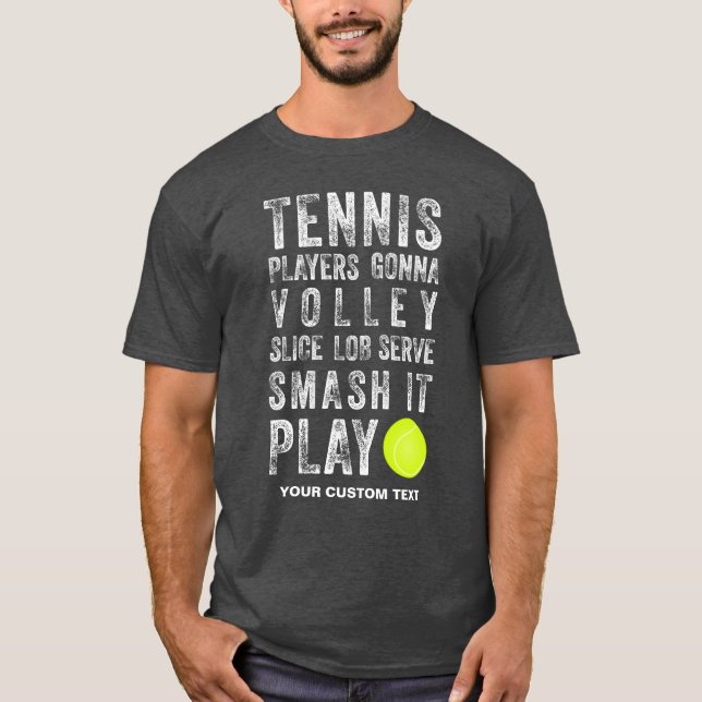 Camiseta Jugadores de tenis del vintage que van a jugar (Anverso)