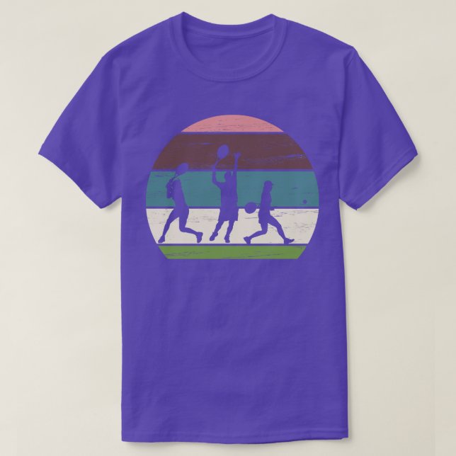 Camiseta Jugadores De Tenis Retro Deportivo (Diseño del anverso)