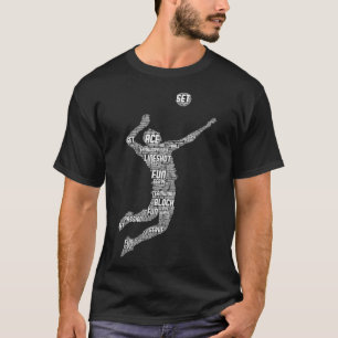 Camiseta Jugadores de voleibol hombres jóvenes