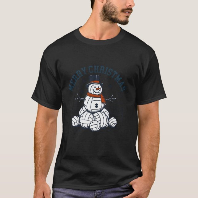 Camiseta Jugadores de voleibol Navidades de deportes Snowma (Anverso)