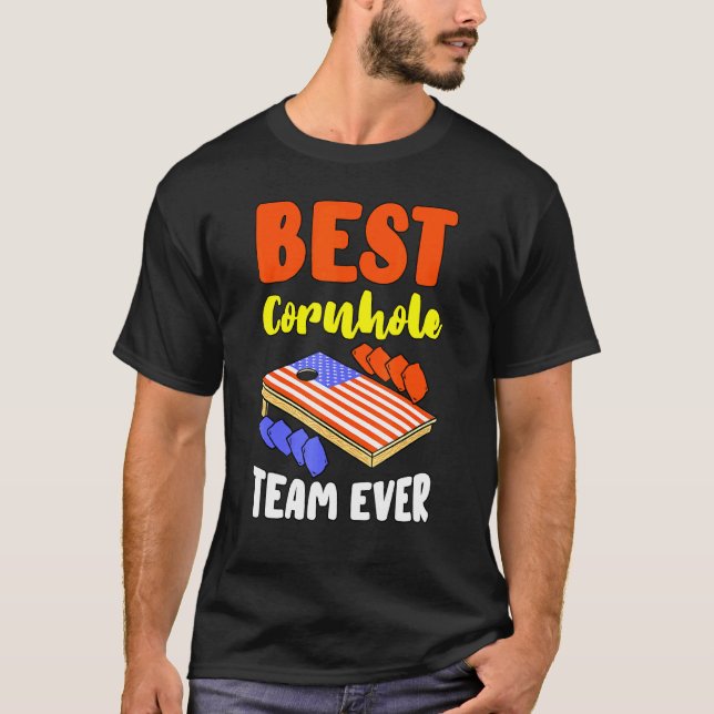 Camiseta Jugadores del equipo patriótico Corn Hole (Anverso)