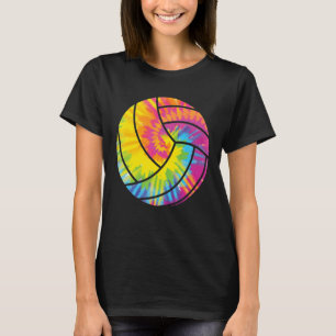 Camiseta Jugadores del Retro de Voleibol de Playa Tie Dye C