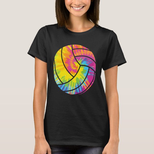 Camiseta Jugadores del Retro de Voleibol de Playa Tie Dye C (Anverso)