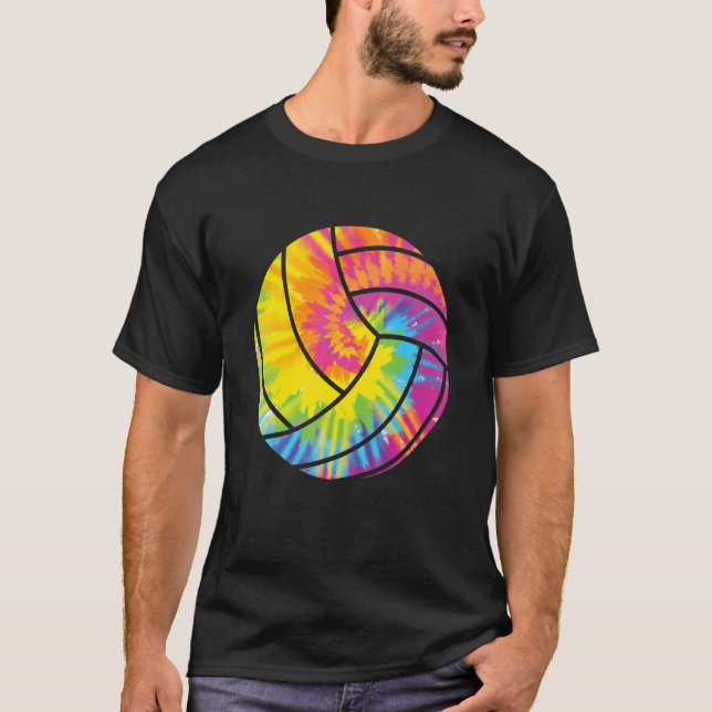 Camiseta Jugadores del Retro de Voleibol de Playa Tie Dye C (Anverso)