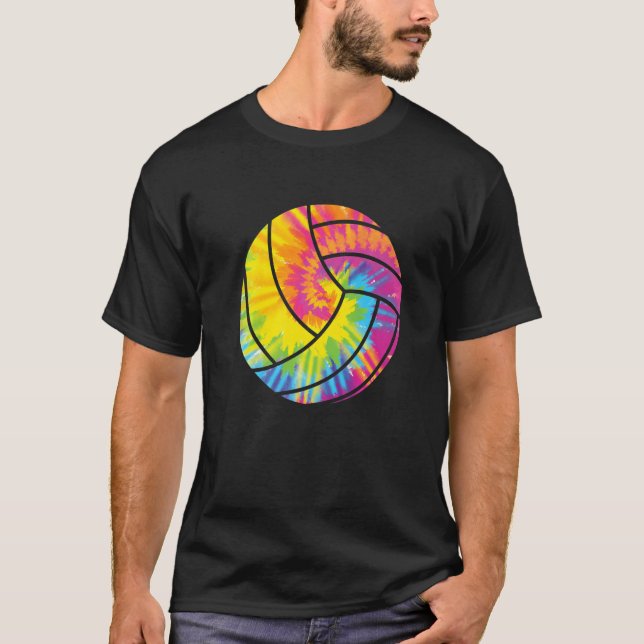 Camiseta Jugadores del Retro de Voleibol de Playa Tie Dye C (Anverso)