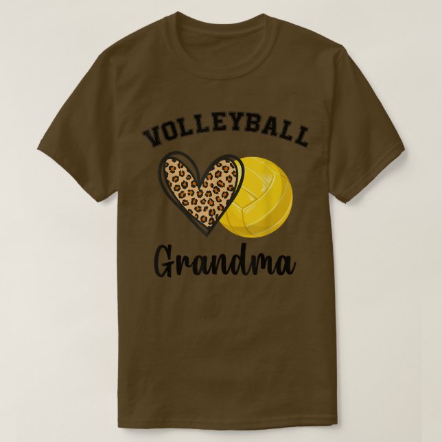 Camiseta Jugadores deportivos de Voleibol Abuela Leopard He (Diseño del anverso)