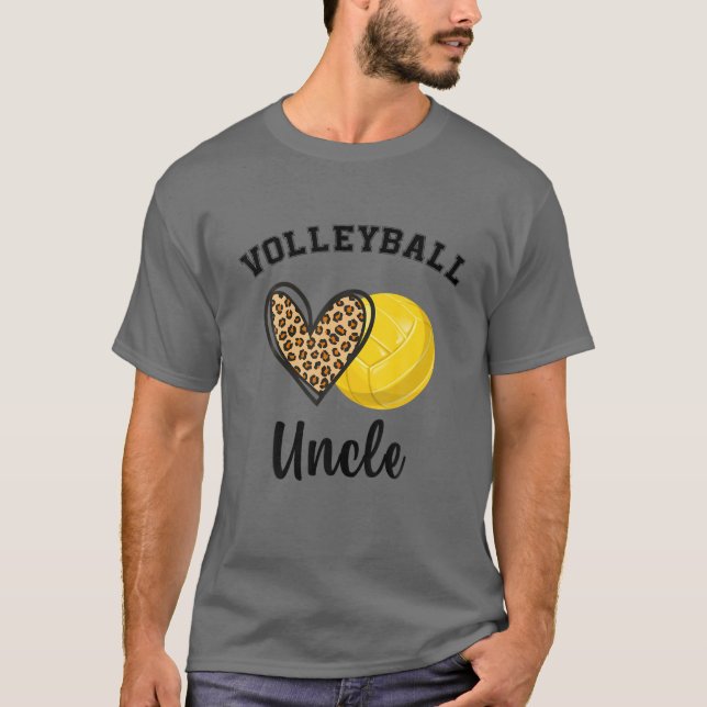 Camiseta Jugadores deportivos de voleibol tío Leopard Heart (Anverso)
