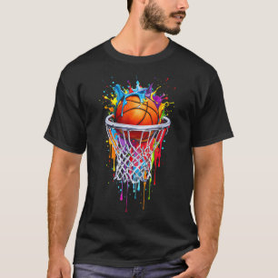 Camiseta Jugadores divertidos de baloncesto coloridos