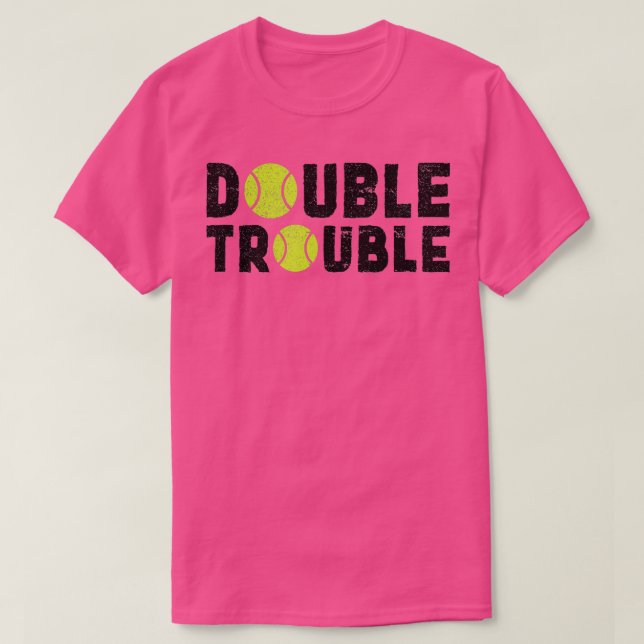 Camiseta Jugadores dobles con divertidos tenis (Diseño del anverso)