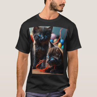 Camiseta Jugadores gatos y yarn - Whimsical T-Shirt Collect