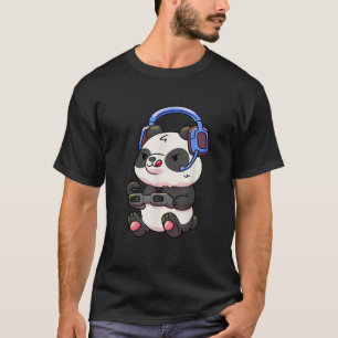 Camiseta Jugadores Jinetes Gaming Gracioso Panda Regalos Ni