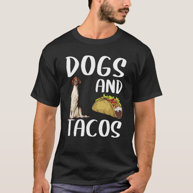 Camiseta Jugadores y tacos irlandeses Red y White Setter Me (Anverso)