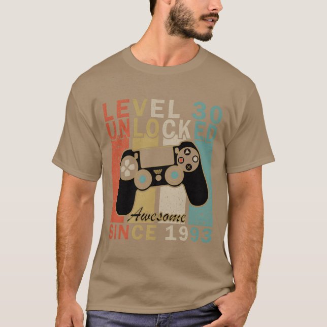 Camiseta Jugamiento Cumpleaños 1993 Nivel Retro (Anverso)