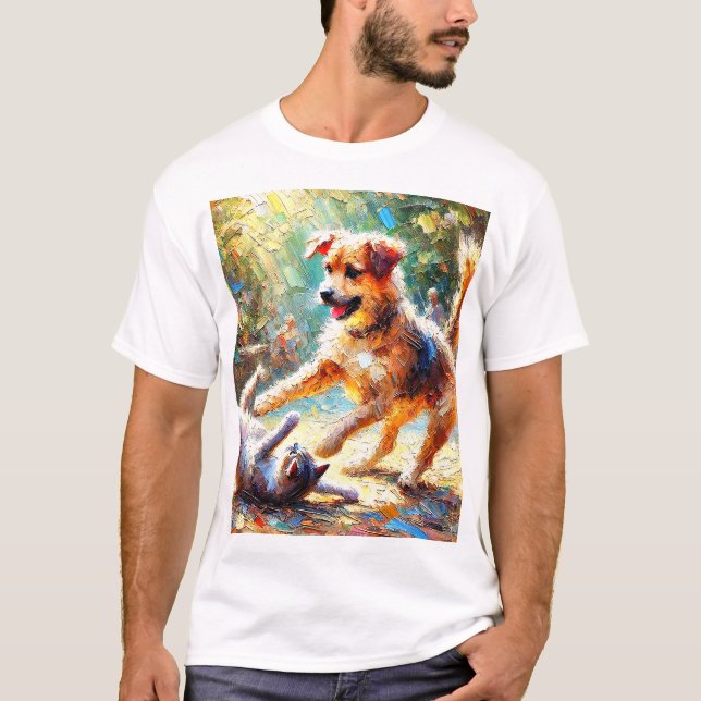 Camiseta Jugando a amigos (Anverso)