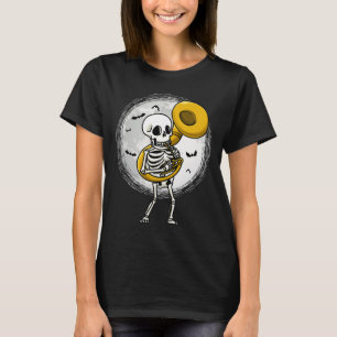 Camiseta Jugando a la banda de Halloween de Sousaphone Tuba