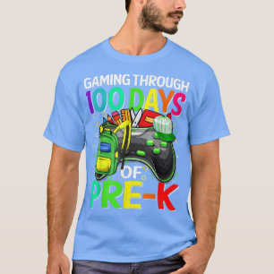 Camiseta Jugando A Través De 100 Días De Niños De Videojueg