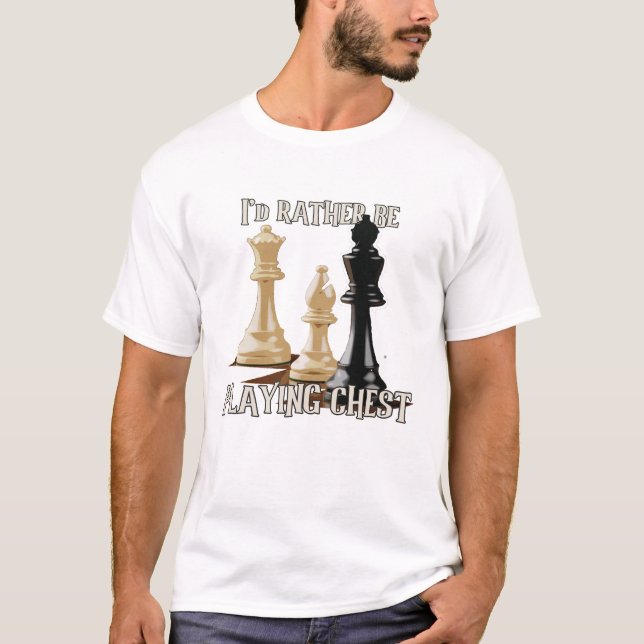 Camiseta Jugando ajedrez (Anverso)