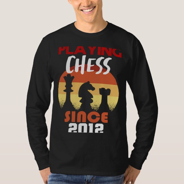Camiseta Jugando al ajedrez desde 2012 (Anverso)
