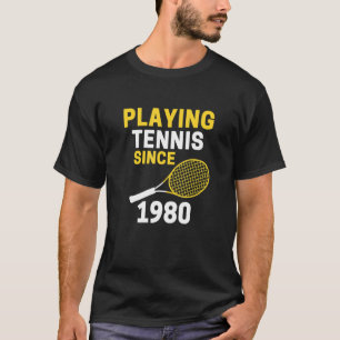 Camiseta Jugando Al Tenis Desde 1980 Tees 42do Cumpleaños P