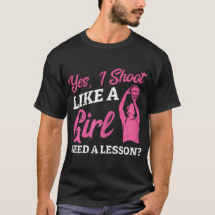 Camiseta Jugando Basketball Como Un Chica Baller De Balonce