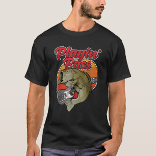 Camiseta Jugando Bass Bass Fish Tocando Guitarra De Bass