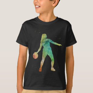 Camiseta Jugando Chica de baloncesto