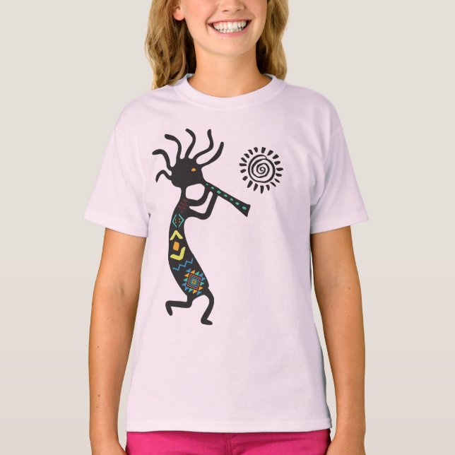 Camiseta Jugando flauta al Sun Kokopelli T-Shirt (Anverso)
