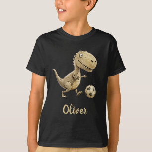 Camiseta Jugando fútbol de Cute Trex Personalizado