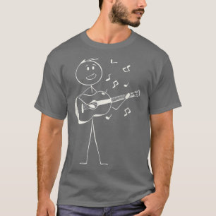 Camiseta Jugando música de guitarra cantando música diverti